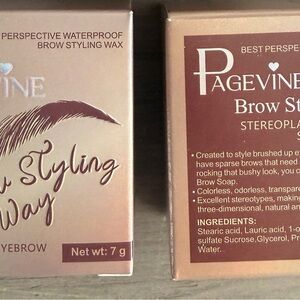 (3) PAGE VINE Eyebrow Shaping Styling Cream w/Brush Makeup Tool